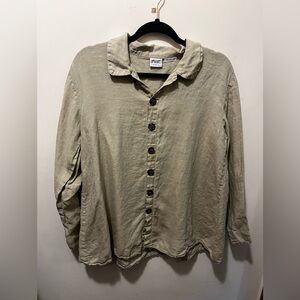 CP Shades Irish linen button down top sz‎ small